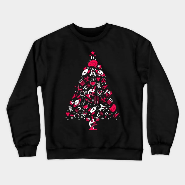 Science Christmas Tree Crewneck Sweatshirt by KsuAnn